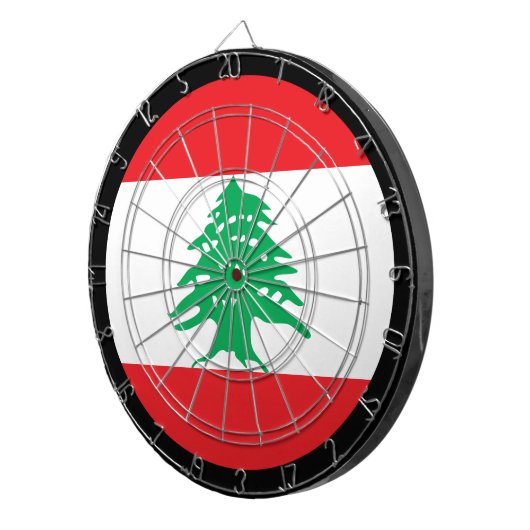 Libanese vlag Dartboard & Libanon/spelraad Dartbord (Voorkant Rechts)