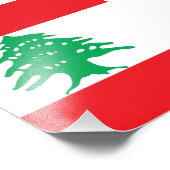 Libanese vlag foto afdruk (Hoek)