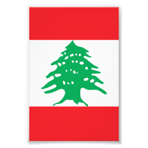 Libanese vlag foto afdruk