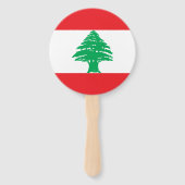 Libanese vlag handwaaier (Achterkant)