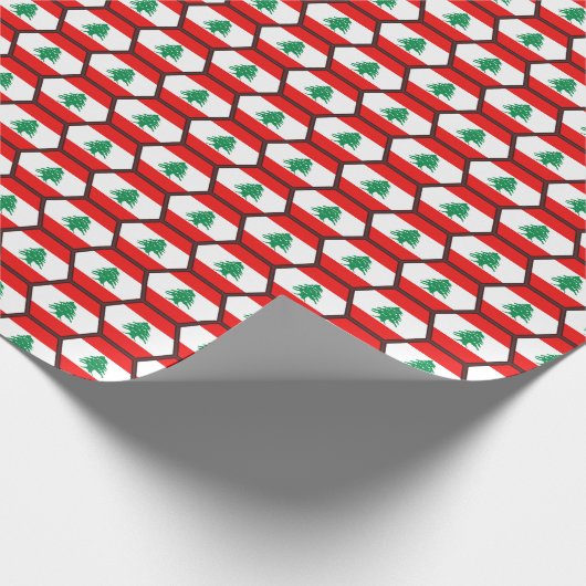 Libanese vlag Honeycomb-pakpapier Cadeaupapier (Hoek)