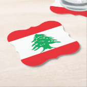 Libanese vlag kartonnen onderzetters (Gekanteld)