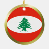 Libanese vlag keramisch ornament (Achterkant)