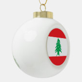 Libanese vlag keramische bal ornament (Links)