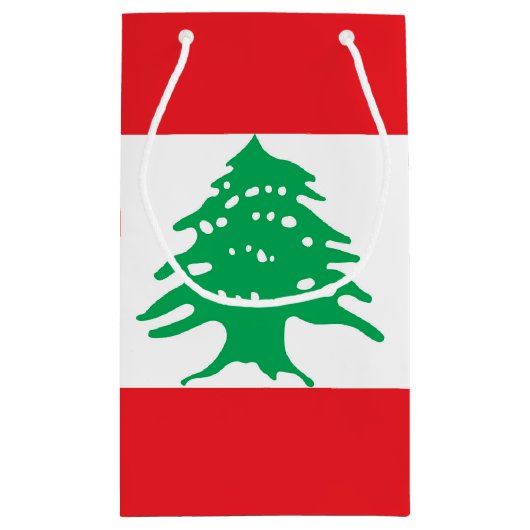 Libanese vlag klein cadeauzakje (Achterkant)