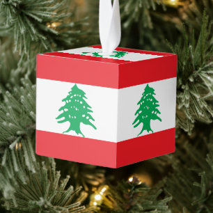 Libanese vlag kubus ornament