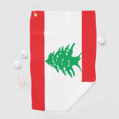 Libanese vlag & Libanese golfvakantie/sport Golfhanddoek (Insitu)