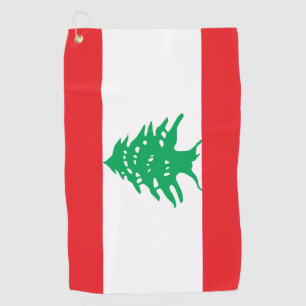 Libanese vlag & Libanese golfvakantie/sport Golfhanddoek