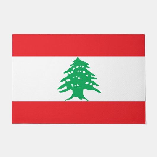 Libanese vlag (Libanese vlag) Deurmat (Voorkant)