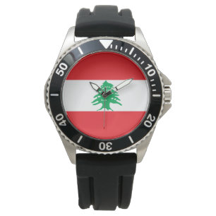 Libanese vlag (Libanese vlag) Horloge