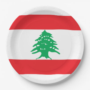 Libanese vlag (Libanese vlag) Papieren Bordje