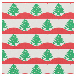 Libanese vlag & Libanon Trendy Fabric/mode Stof