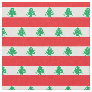 Libanese vlag & Libanon Trendy Fabric/mode Stof