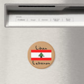 Libanese vlag magneet (Insitu (Vaatwasser))