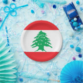 Libanese vlag papieren bordje (Feest)