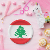 Libanese vlag papieren bordje (Feest)