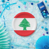 Libanese vlag papieren bordje (Feest)