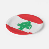 Libanese vlag papieren bordje (Gekanteld)