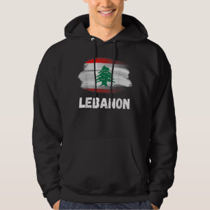 Libanese vlag Pride Retro Libanese vlag Matc Hoodie