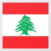 Libanese vlag raamsticker (Vel)