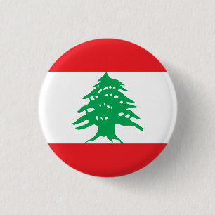 Libanese vlag ronde button 3,2 cm