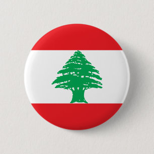 Libanese vlag ronde button 5,7 cm