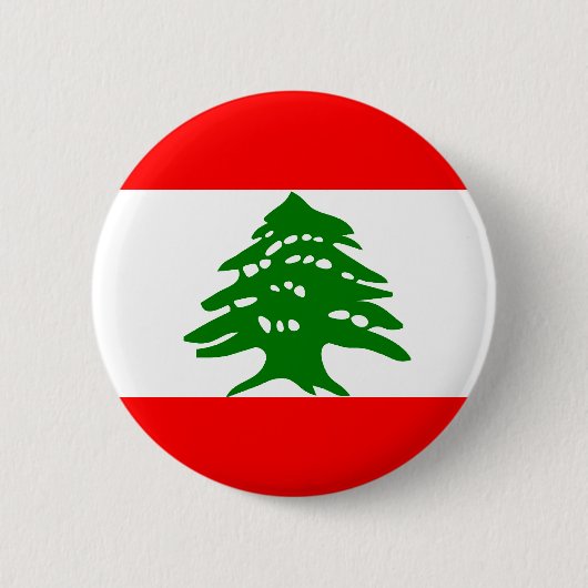 Libanese vlag ronde button 5,7 cm (Voorkant)