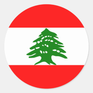 Libanese vlag ronde sticker