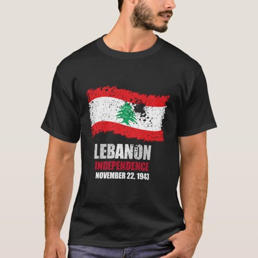 Libanese vlag Shirt Libanese Onafhankelijkheid (Voorkant)