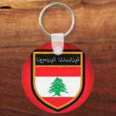 Libanese vlag sleutelhanger (Voorkant)