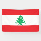 Libanese vlag spandoek (Horizontaal)