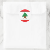 Libanese vlag T-shirts en geschenken Ronde Sticker (Tas)