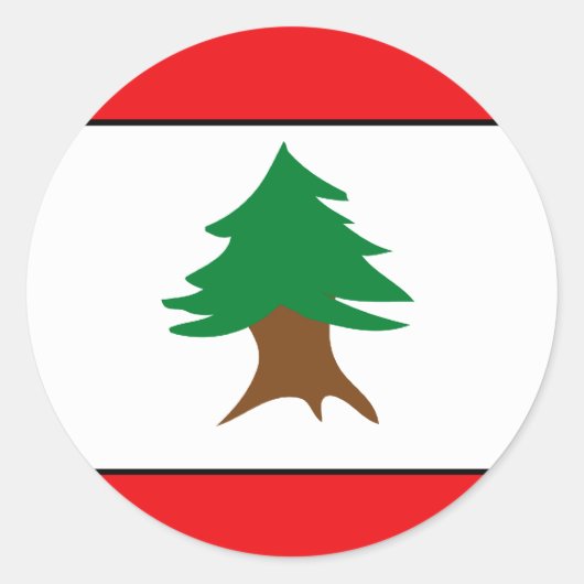 Libanese vlag T-shirts en geschenken Ronde Sticker (Voorkant)