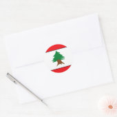 Libanese vlag T-shirts en geschenken Ronde Sticker (Envelop)
