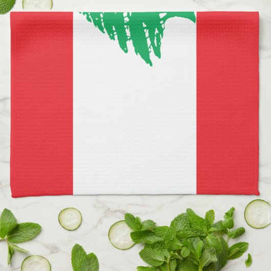 Libanese vlag theedoek (Gevouwen)