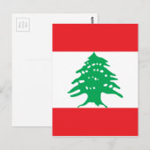 Libanese vlag - vlag van Libanon ع ل ب ا ل م Briefkaart (Voorkant / Achterkant)