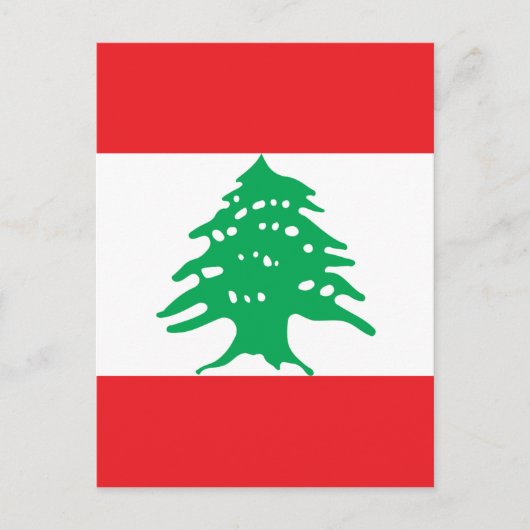 Libanese vlag - vlag van Libanon ع ل ب ا ل م Briefkaart (Voorkant)