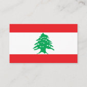 Libanese vlag, vlag van Libanon Visitekaartje (Voorkant)
