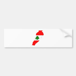 Libanese vlag - volledige grootte bumpersticker