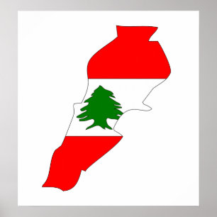 Libanese vlag - volledige grootte poster