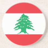 Libanese vlag zandsteen onderzetter (Voorkant)
