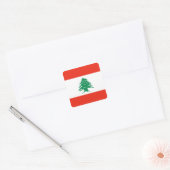 Libanese vlaggen vierkante sticker (Envelop)