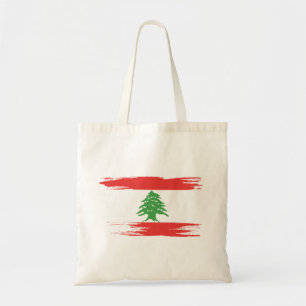 Libanese Vlaggenpenselen Tote Bag