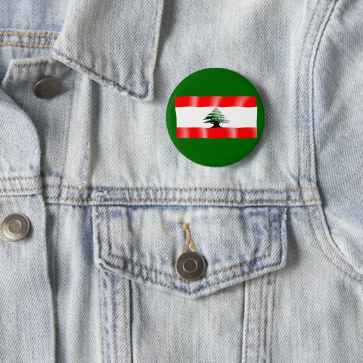 Libanese Waving Flag Button (In situ)