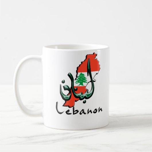 Libanon 3D tweetalige Mok (Links)