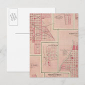 Libanon, Boone Co. met Arcadia, Zionsville Briefkaart (Voorkant / Achterkant)