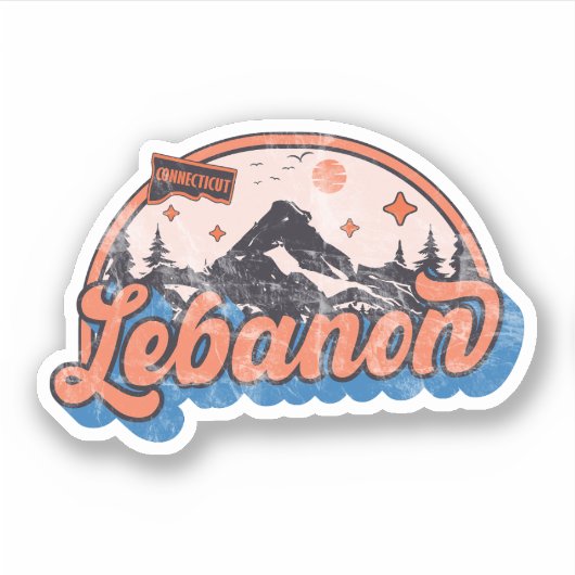Libanon, Connecticut Sticker (Voorkant)