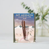 Libanon en Syrië Mt Hermon Ski Briefkaart (Staand voorkant)