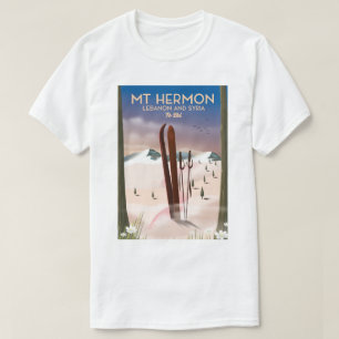 Libanon en Syrië Mt Hermon Ski T-shirt