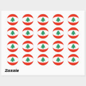 Libanon Fisheye Vlag Sticker (Vel)